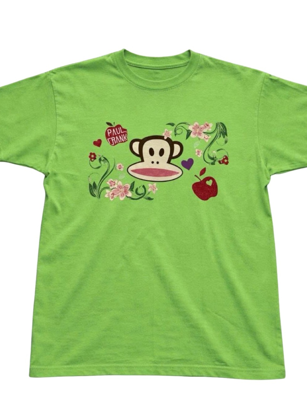 Gildan Lime Green Short Sleeve Tee with Monkey Graphic